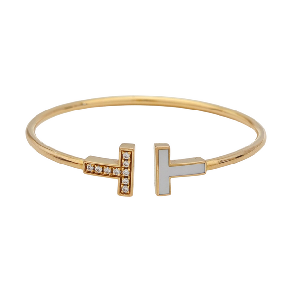 Tiffany T 18k Rose Gold Bangle