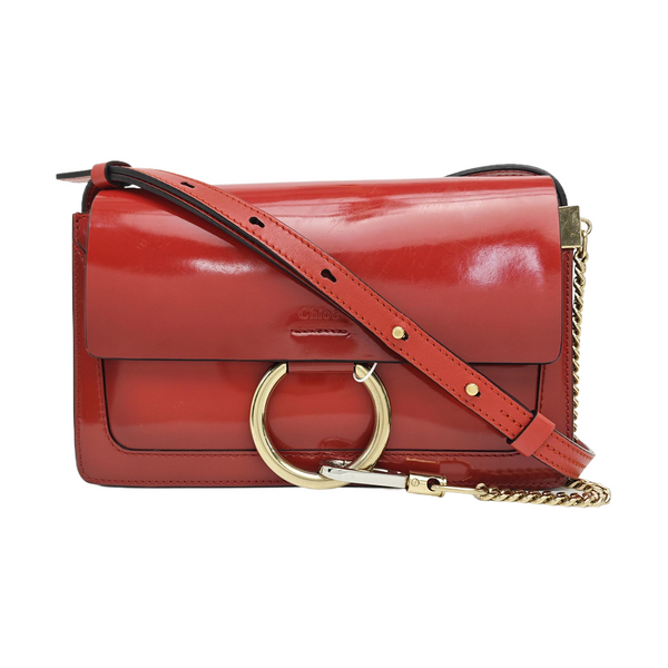 Faye Small Patent Leather Red