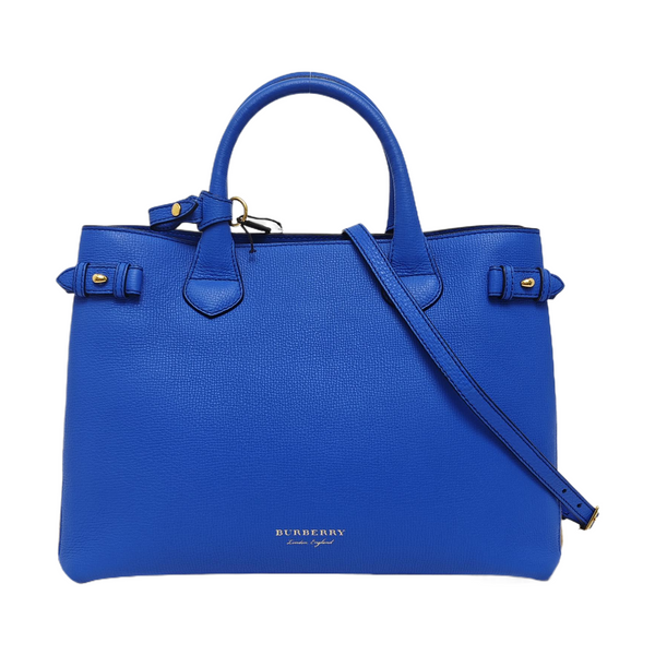 The Banner Medium Calfskin Blue