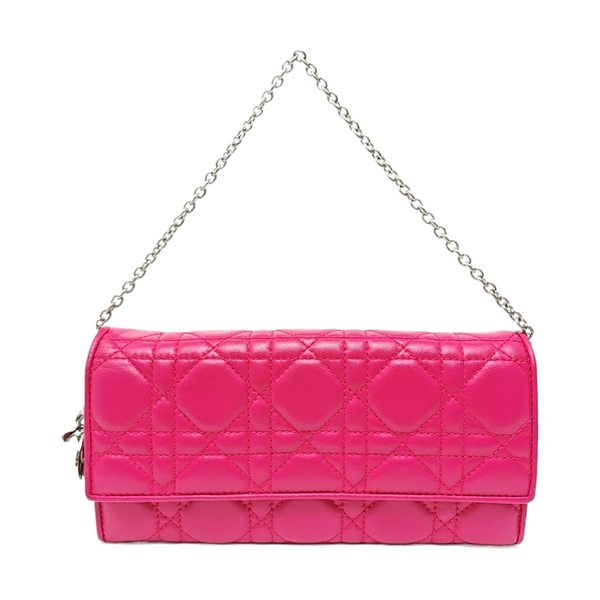 Cannage Lambskin Top Handle Bag Red