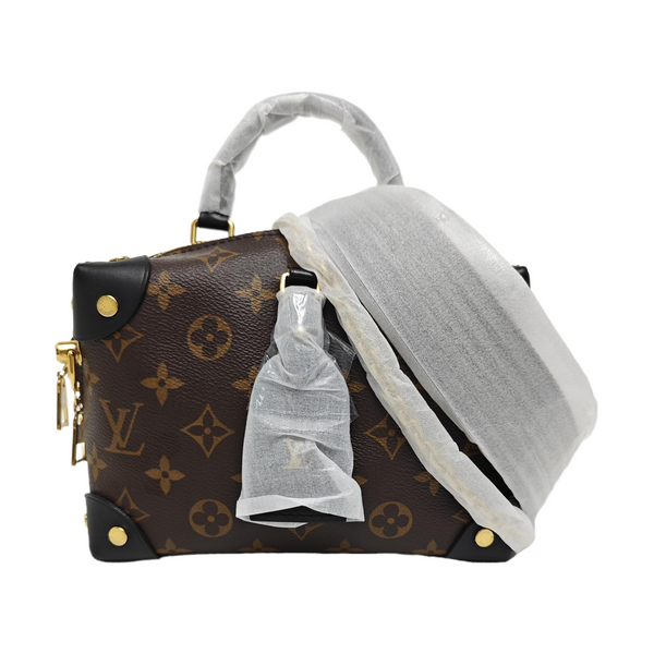 PETITE MALLE Monogram Coated Canvas Brown
