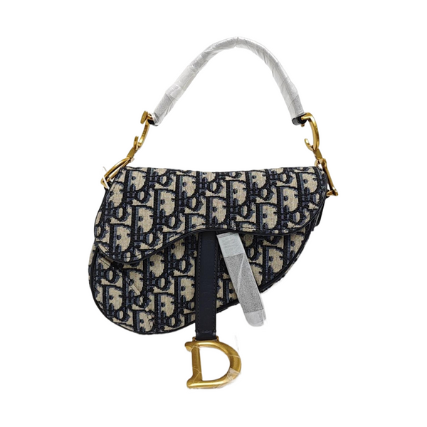 Saddle Mini Oblique Canvas Blue