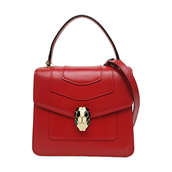 SERPENTI FOREVER Small Quilted Calfskin Red