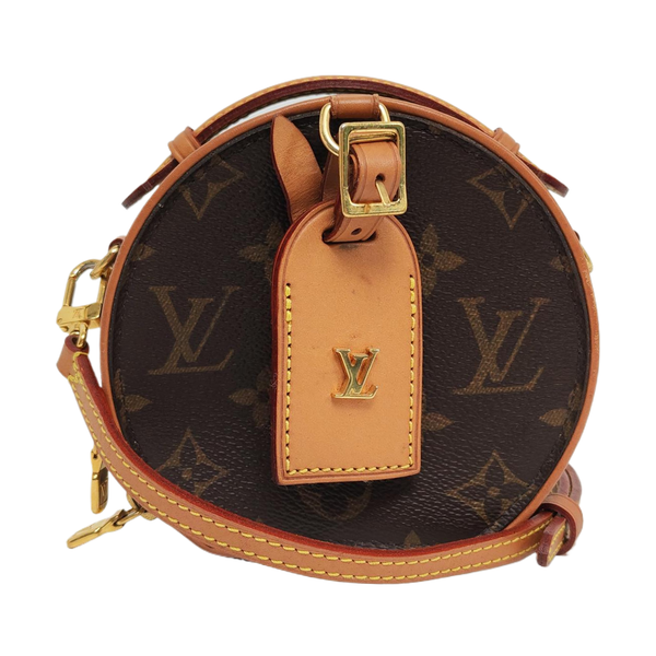 BOITE CHAPEAU Mini Monogram Coated Canvas Brown