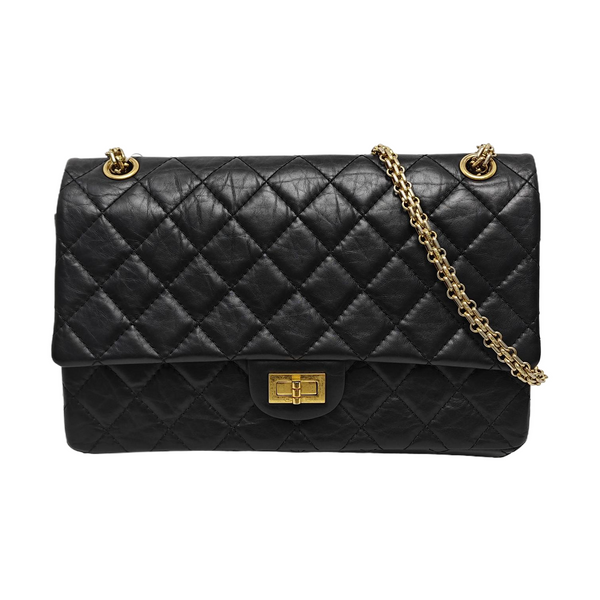 2.55 227 (jumbo) Quilted Calfskin Black
