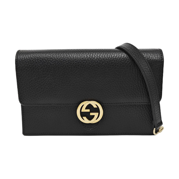 Interlocking G Small Calfskin Black