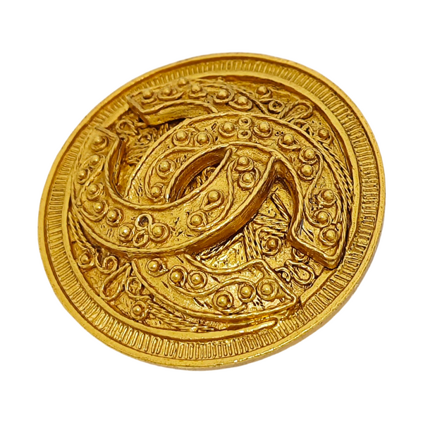 Metal Gold Brooch