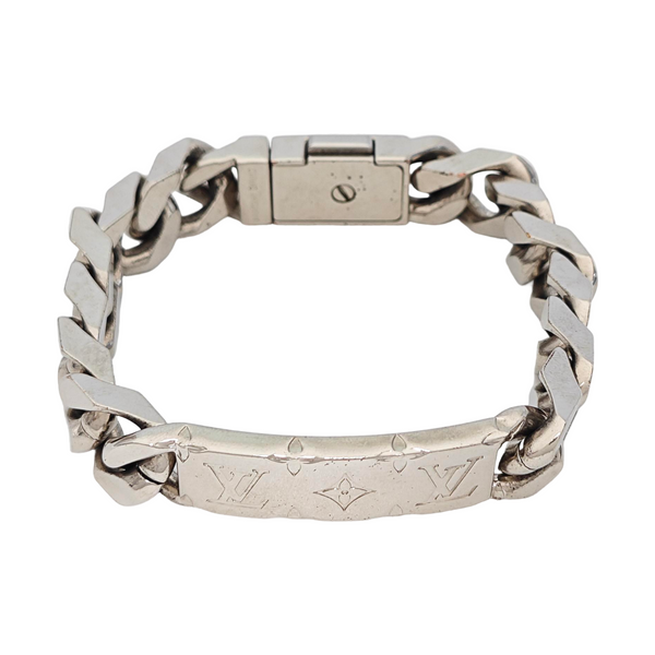 Monogram Metal Silver Bracelet