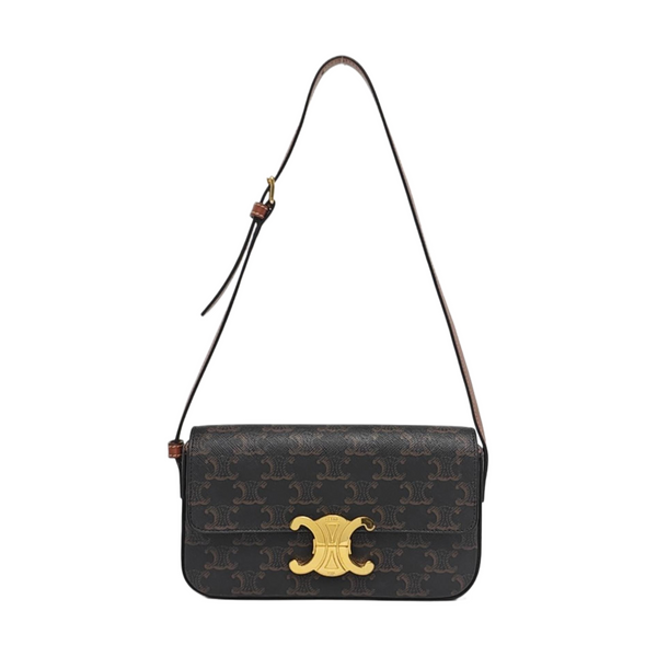 TRIOMPHE Small Coated Canvas Brown