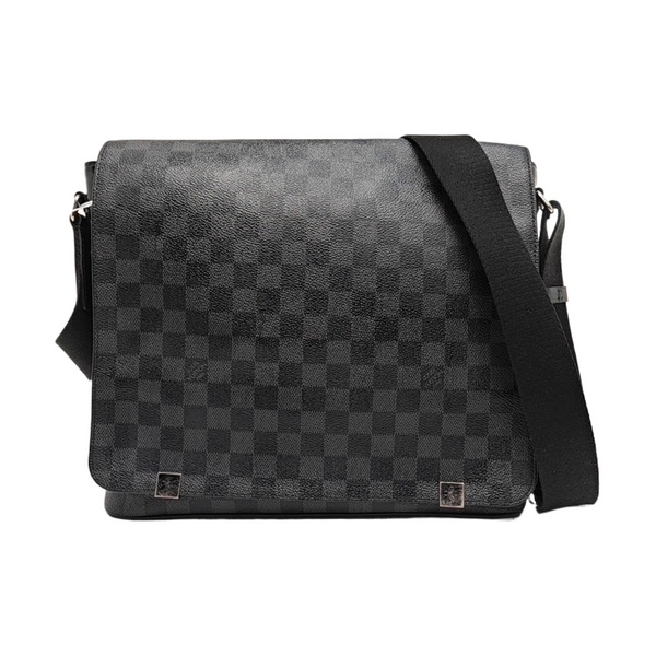 DISTRICT MM Damier Graphite Coated Canvas Gray