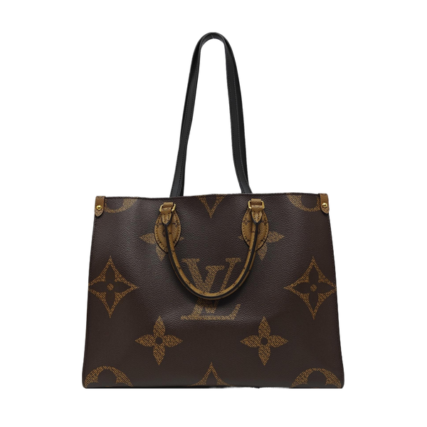 Authenticated pre-owned ONTHEGO MM Monogram Coated Canvas Brown - Tote Bag at Looply