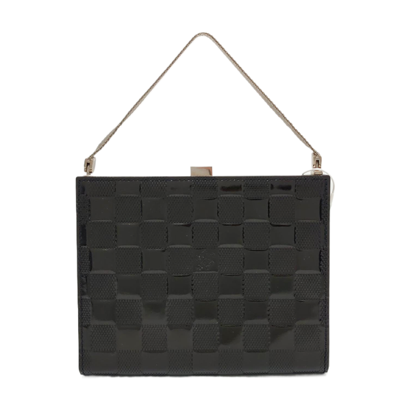 ANJU MM Damier Graphite Patent Leather Black