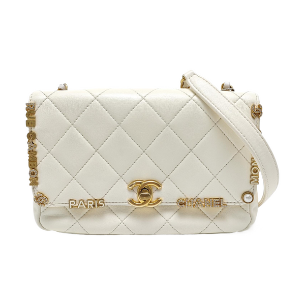 Quilted Lambskin White