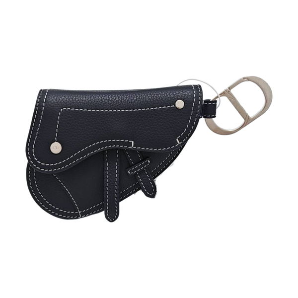 Saddle Mini Calfskin Blue Card Holder