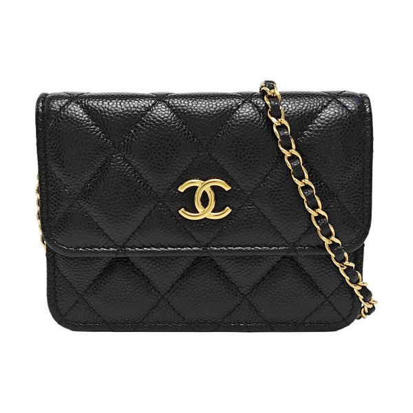WOC Quilted Grained Calfskin Black