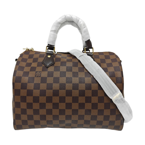 SPEEDY 30 Damier Ebene Coated Canvas Brown