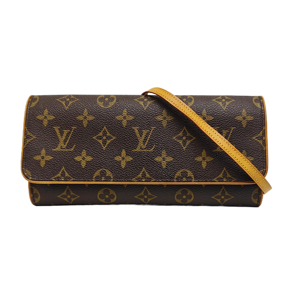 TWIN GM Monogram Coated Canvas Brown