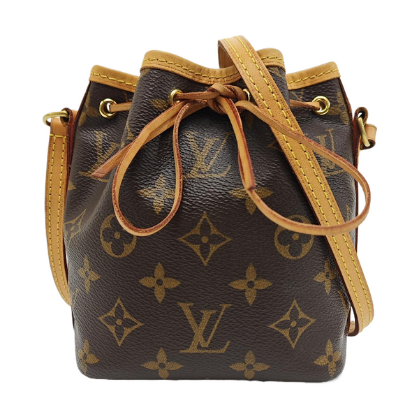 NÉONOÉ Nano Monogram Coated Canvas Brown