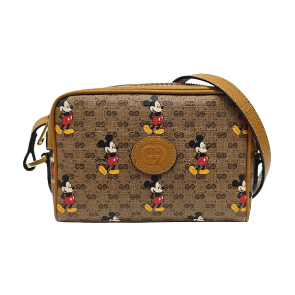 Disney X Gucci Mini Monogram Coated Canvas Brown