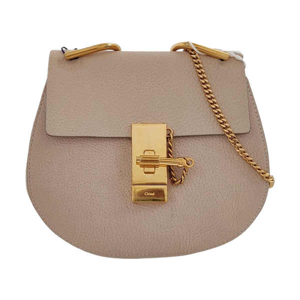 Authenticated pre-owned Drew Mini Calfskin Beige - Shoulder Bag at Looply