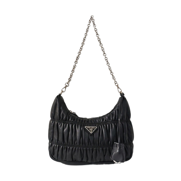 Authenticated pre-owned Re-Edition2005 Quilted Lambskin Black - Top Handle Bag at Looply