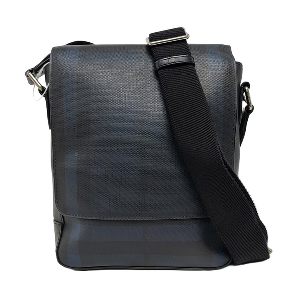 Coated Canvas Crossbody Bag Black