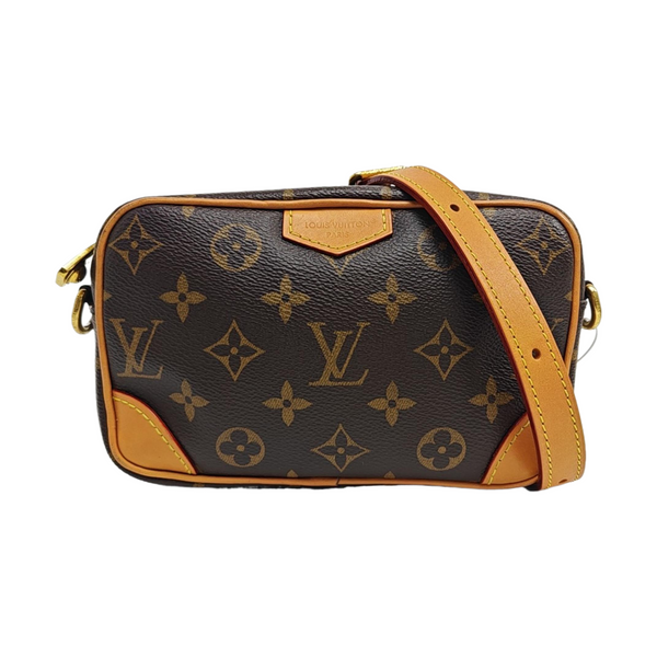 MARLY DRAGONNE Mini Monogram Coated Canvas Brown