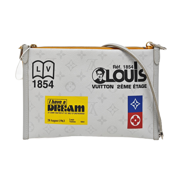 FLAT Monogram Coated Canvas Gray