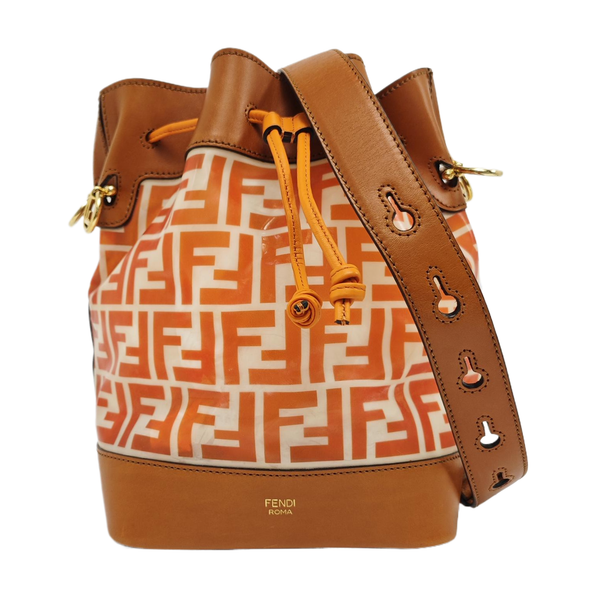 Authenticated pre-owned Mon Tresor Small Special Material Brown - Bucket Bag at Looply
