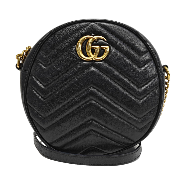 GG Marmont Mini Quilted Calfskin Black