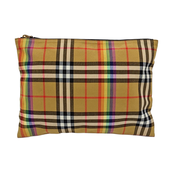 Coated Canvas Clutch Multicolor