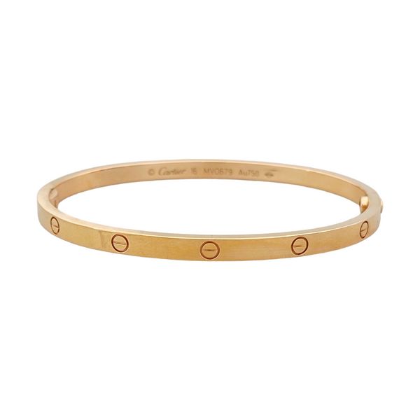 LOVE 18k Rose Gold Bangle
