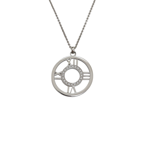 Atlas 18k White Gold Silver Necklace
