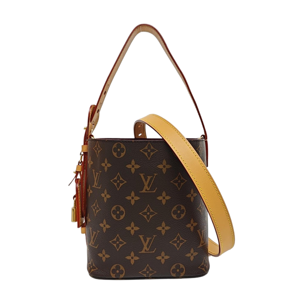 ALL IN BB Monogram Coated Canvas Brown