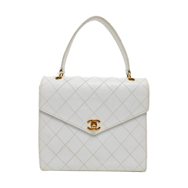 Quilted Calfskin White