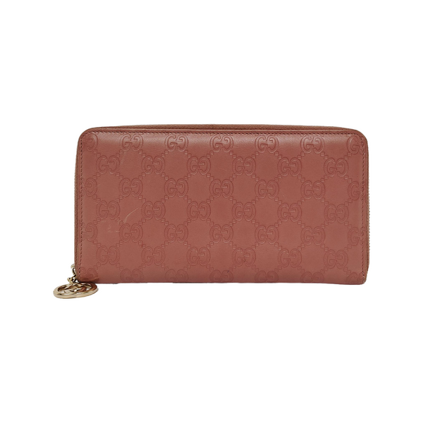 Signature Monogram Calfskin Pink Wallet
