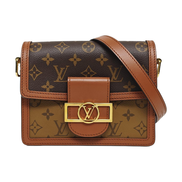 DAUPHINE Mini Monogram Coated Canvas Brown
