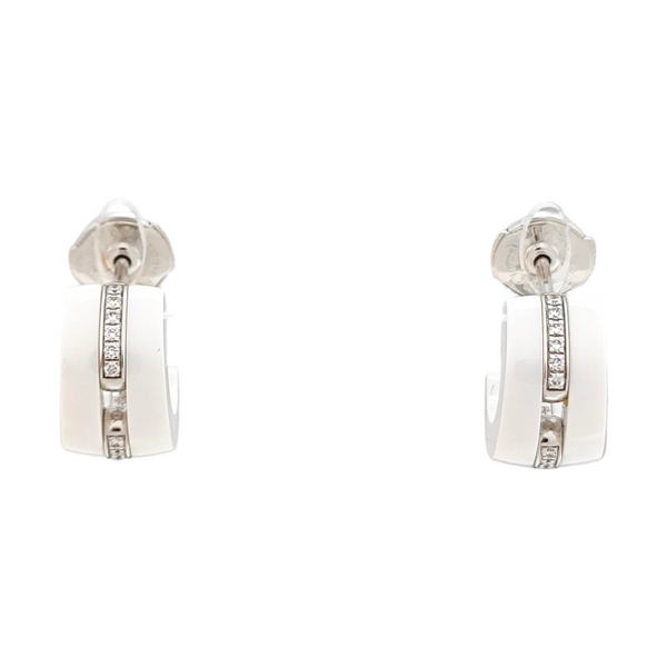 Ceramic White Stud Earrings