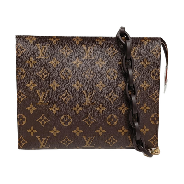 TOILET POCKET 26 Monogram Coated Canvas Brown