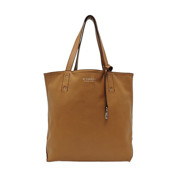 Calfskin Top Handle Bag Brown