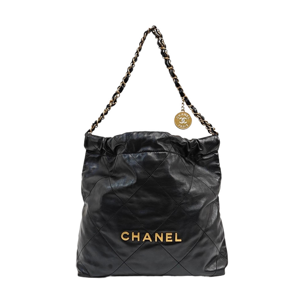 CHANEL 22 Small Quilted Calfskin Black