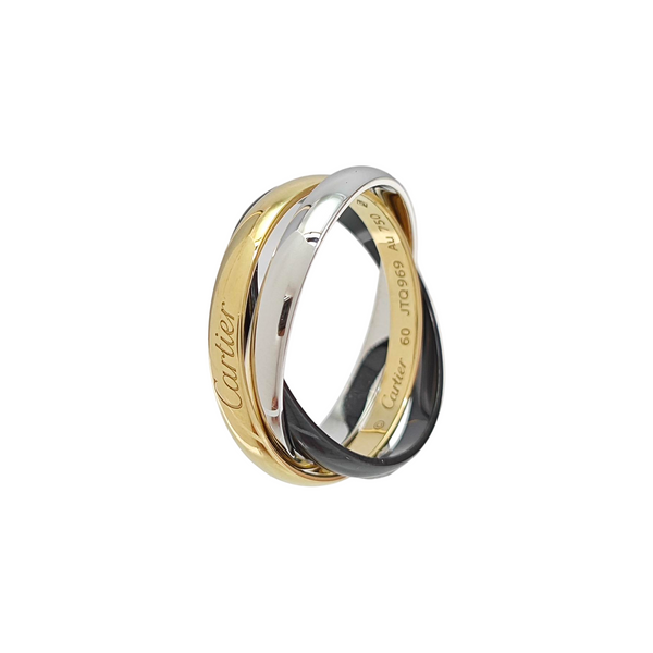 TRINITY 18k White Gold Multicolor Ring EU 60