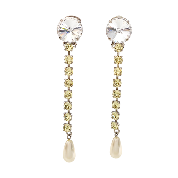 Metal Clear Clip On Earrings