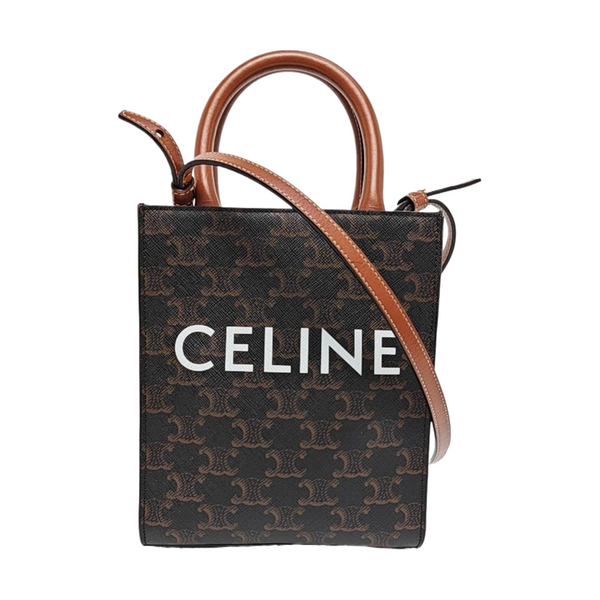 CABAS CELINE Mini Lona Revestida Marrón