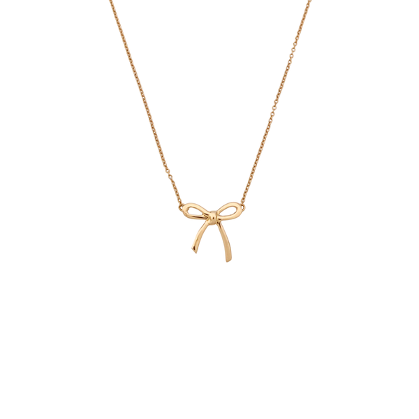 Tiffany Bow 18k Gold Rose Gold Necklace