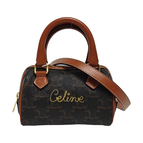 TRIOMPHE CANVAS Mini Coated Canvas Brown