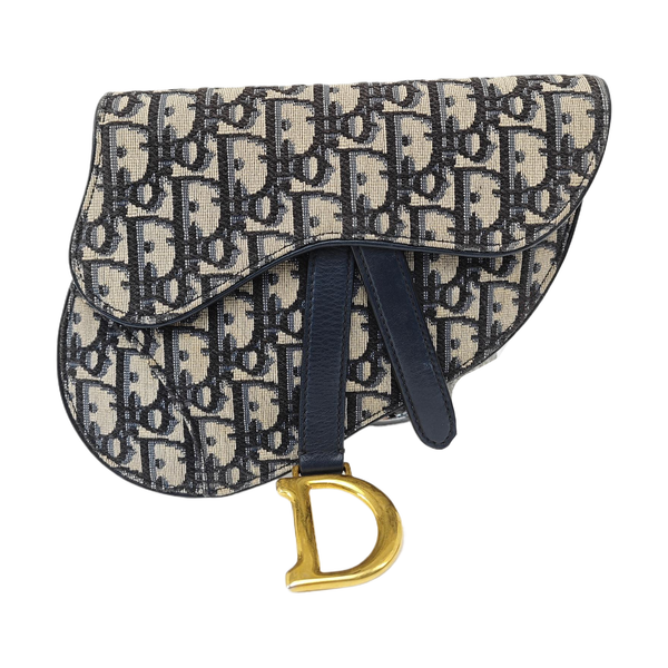 Saddle Mini Oblique Canvas Blue