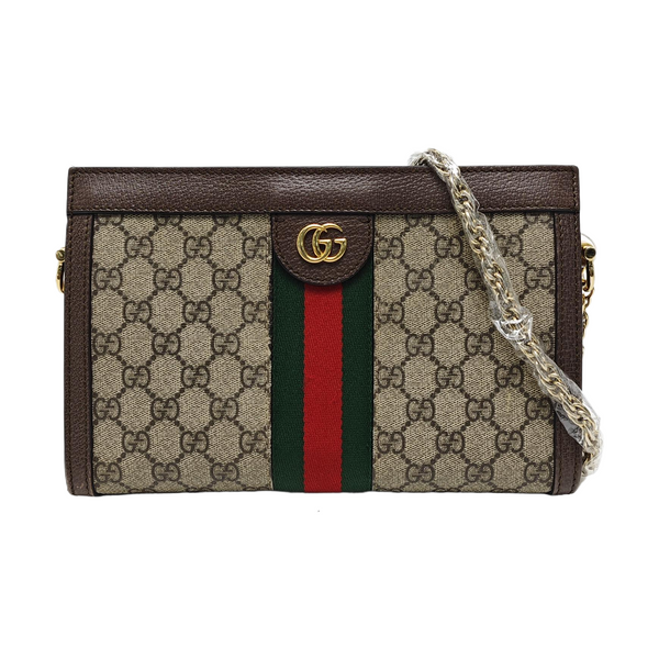 Ophidia Small Monogram Coated Canvas Beige