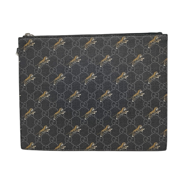 GG Supreme Monogram Coated Canvas Black