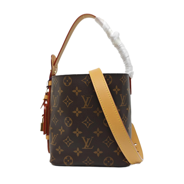ALL IN BB Monogram Coated Canvas Brown